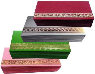 secure life Pack of 100 pcs Flower Designer Money Envelope,Marriage, Shagun Envelope Envelopes Envelopes(Pack of 100 Multicolor)