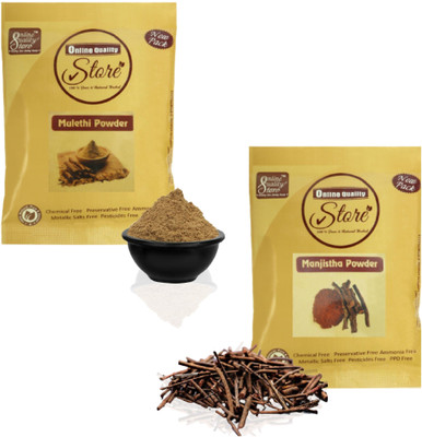 Online Quality Store Manjistha Powder for skin whitening and Mulethi Powder for de-pigmentation(100 g)