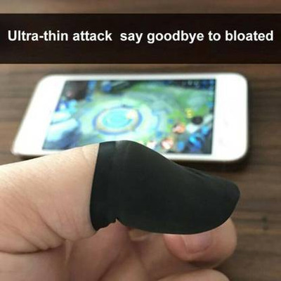 silky dreams Pubg Anti-Slip Thumb Sleeve, Slip-Proof Sweat-Proof Professional Touch Screen Thumbs Finger Sleeve for Pubg Mobile Phone Game Gaming Gloves Pack of 1  Gaming Accessory Kit(Black, For Android, iOS)