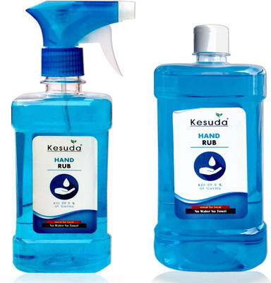 KESUDA advanced alcohol base hand sanitizer spray(500ml+1L) Hand Rub Bottle(2 x 0.75 L)
