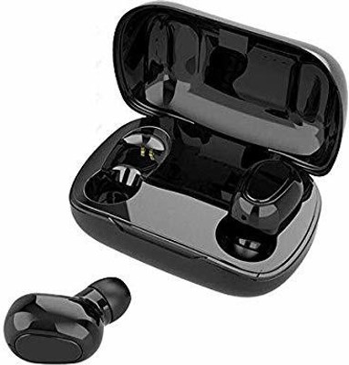 XITARA TWS L21 Wireless Dual Ear High Bass Bluetooth Headset with Mic Bluetooth(Black, True Wireless)