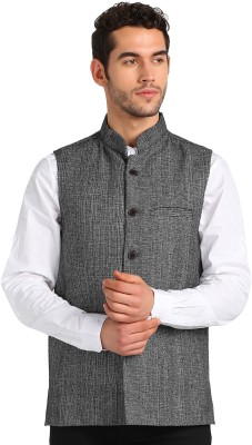 Essentiele Sleeveless Textured Men Jacket