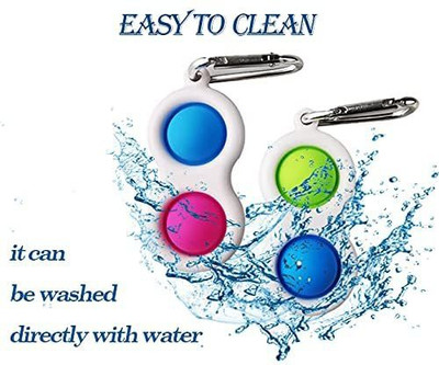 truenook Simple Dimple Toy Stress Reliever Keychain Decompression Toy Keychain Pressure Reliever Toy Pack of 2 Key Chain