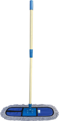 KUROXO Wet and Dry Cotton Flat Floor Mop | Easy to Use Floor Cleaning Mop Home Office Dust Mop(Blue)