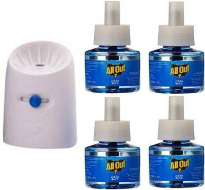 All Out 1165217 Mosquito Vaporiser Refill(4 x 11.25 ml)