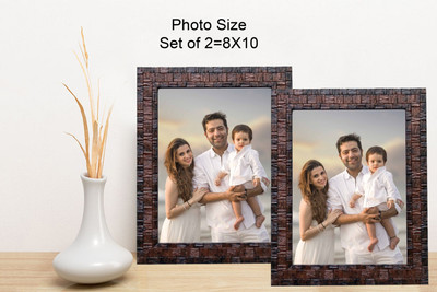KDM Home Decor Wood Table Photo Frame(Brown, 2 Photo(s), 8x10 Inch)