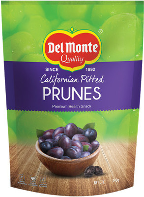 Del Monte quality Californian Pitted Premium Health Snack Prunes(1 x 340 g)
