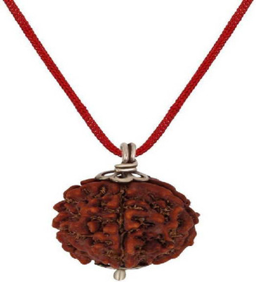 Gems Jewels Online Gems Jewels Online Natural Certified Five Mukhi Nepali Rudraksha Beads Pendent Beads Wood