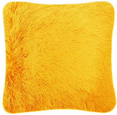 PICKKART Microfibre Solid Cushion Pack of 1(Gold Brown)