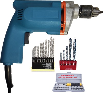 Shafiq international 10 mm Electric drill Machine With 41 Pcs Screwdriver Kit Power & Hand Tool Kit(26 Tools)