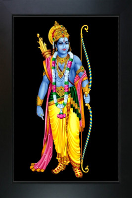 RV SALES Shri Ram Photo Frame with Nice Painting for Wall Hanging and Pooja Room Religious Frame