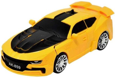 Goods collection 2in1 Converting Transformer Robot Car Toy for Kids (Multicolor)(Yellow)