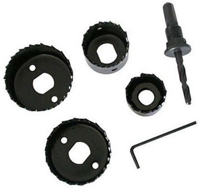Zebra Premium Tools Z-H01 Hole-Saw Set of 6Pcs Precison Circular Round Wood Cutting Discs Rotary Bit Set(4 Bits)