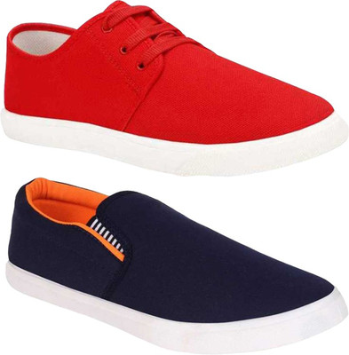 BRUTON Slip On Sneakers For Men(Multicolor , 7)