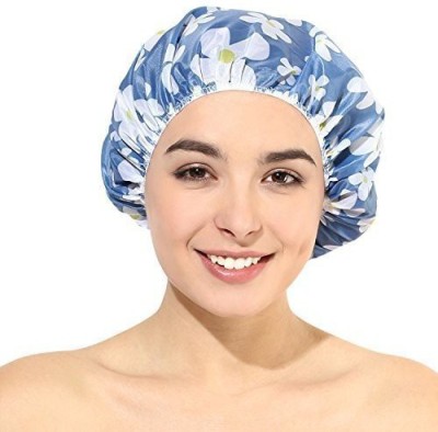 BONBURY Reusable & Waterproof Printed Bathroom Shower Cap With Elastic Band for Woman & Girl