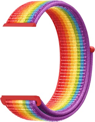 CellFAther Replacement Wristbands Soft Nylon Band Straps Compatible with Fitbit Sense/Fitbit Versa 3 (Rainbow) Smart Watch Strap(Mullti Color)