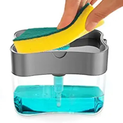 Harikrishna Enterprise Soap dispenser 2 in 1 Bathroom Kitchen Soap Dispenser liquid cleaner 0.5 L Soap Dispenser