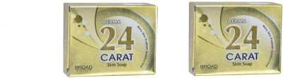 Broad Biotech Derma 24 Carat Skin Care Ayurvedic Soap - Many Problems, One Solution Pack of 2 (2 x 18.75 g(2 x 18.75 g)