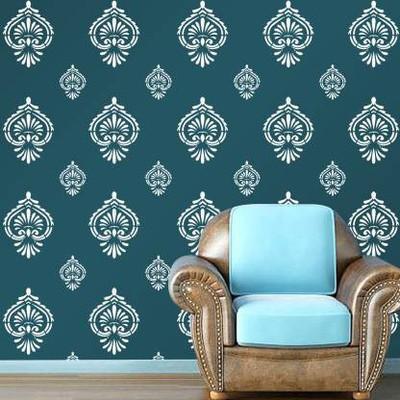 Aaradhya Collection Reusable DIY Designer Designer Wall Stencil Painting for Home Decoration (Mewari Design, 16-inch x 24-inch) 30015 Wall Stencil Stencil(Pack of 1, Chandelier)