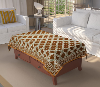 Flipkart SmartBuy Printed 4 Seater Table Cover(Brown, Beige, Velvet)