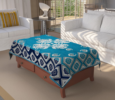 Multitex Abstract 4 Seater Table Cover(Multicolor, Velvet)