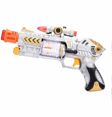 PRIMEFAIR Laser Sound Music Flashing Lights Gun Toy for Kids-Multi Color(Multicolor)