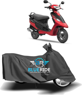 BLOERIDE Two Wheeler Cover for TVS(Scooty Pep+, Grey)