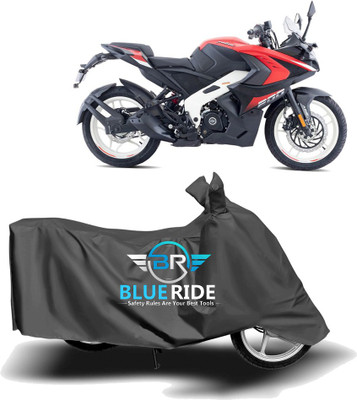 THE REAL ARV Waterproof Two Wheeler Cover for Bajaj(Pulsar RS 200, Grey)