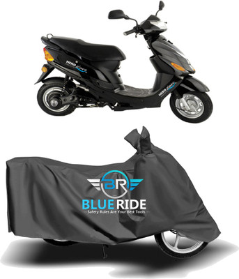 BLOERIDE Two Wheeler Cover for Hero Electric(Electric Wave Dx, Grey)
