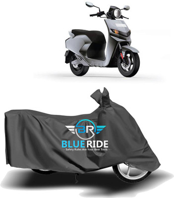 BLOERIDE Two Wheeler Cover for 22Motors(Flow, Grey)