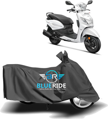 BLOERIDE Two Wheeler Cover for Hero(Pleasure+ 110, Grey)