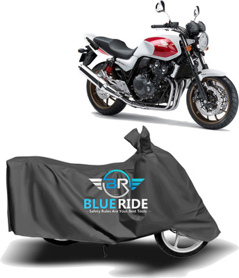 BLOERIDE Two Wheeler Cover for Honda(CB 400, Grey)