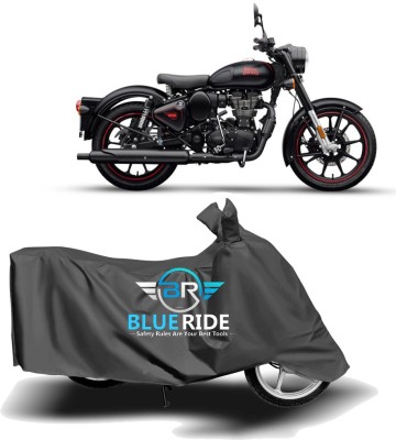 BLORIDE Two Wheeler Cover for Royal Enfield(Classic 350, Grey)