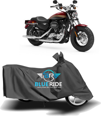 BLOERIDE Two Wheeler Cover for Harley Davidson(1200 Custom, Grey)