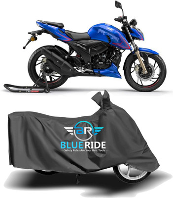BLOERIDE Two Wheeler Cover for TVS(Apache RTR 200 4V, Grey)