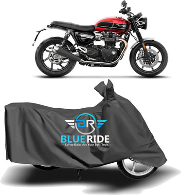 BLOERIDE Two Wheeler Cover for Triumph(Twin, Grey)