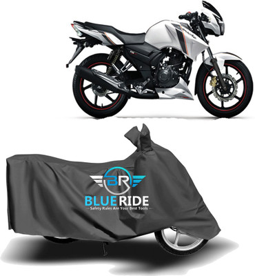 BLOERIDE Two Wheeler Cover for TVS(Apache 150, Grey)
