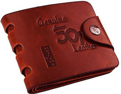 Royal Craft Men Tan Artificial Leather Wallet(8 Card Slots)