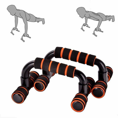 Fitnesstricks Push Up Bars - Strength Training Stands with Steel Foam Grip and Non-Slip Push-up Bar