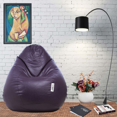 Flipkart SmartBuy XXL Tear Drop Bean Bag Cover  (Without Beans)(Purple)