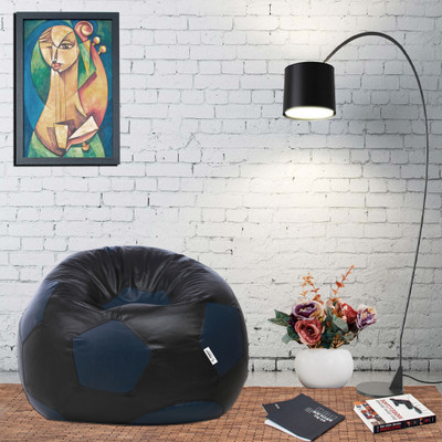 Flipkart SmartBuy XXL Tear Drop Bean Bag Cover  (Without Beans)(Blue, Black)