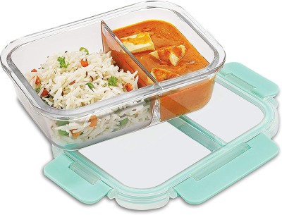 Beau Enterprise Glass Tifin box 2 Compartment Food Storage Box for Kitchen Outdoor Activities 1 Containers Lunch Box(1000 ml, Thermoware)