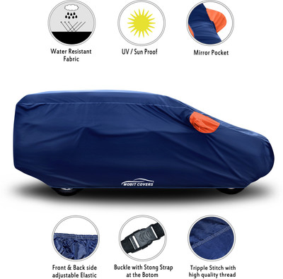 XAFO Car Cover For Tata Vista Tech (With Mirror Pockets)(Orange)