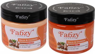 fabzy London Haldi And Chandan Gel 500 ml + Haldi And Chandan Cream 500 ml ( Pack Of 2 x 500 ml )(2 Items in the set)