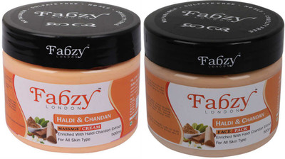 fabzy London Haldi And Chandan Pack 500 ml + Haldi And Chandan Cream 500 ml ( Pack Of 2 x 500 ml )(2 Items in the set) fabzy London Haldi And Chandan Pack 500 ml + Haldi And Chandan Cream 500 ml ( Pack Of 2 x 500 ml )(2 Items in the set)