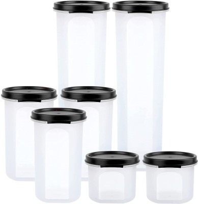 Cutting EDGE Plastic Utility Container  - 1.1 L, 1.1 L, 585 L, 585 L, 585 L, 250 L, 250 L(Pack of 7, Black, Clear)