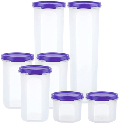 Cutting EDGE Plastic Utility Container  - 1.1 L, 1.1 L, 585 L, 585 L, 585 L, 250 L, 250 L(Pack of 7, Purple, Clear)