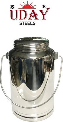 UDAY STEELS Steel Milk Container  - 2750 ml(Silver)