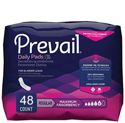 Prevail Pads - MAXIMUM Absorbency (For Women) Adult Diapers - M(48 Pieces)