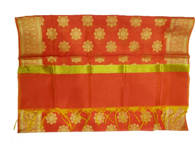 IndiaCarvan Art Silk Woven, Embellished Women Dupatta